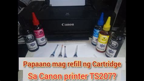 How To Refill Canon Ts207 Printer 🖨️ Cartridge Tagalog Youtube