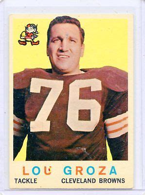 Topps Football Lou Groza Cleveland Browns Ebay