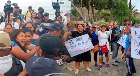 Chorrillos Con Piedras Y Palos Pescadores Se Enfrentan A Serenos Para