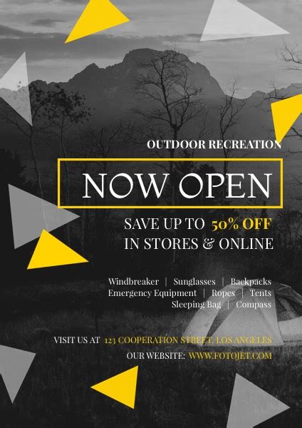 Outdoor Store Grand Opening Sale Flyer Template Template Fotojet