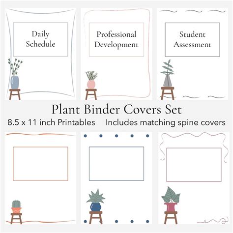 Printable Plant Binder Covers With Matching Spine Covers Printable