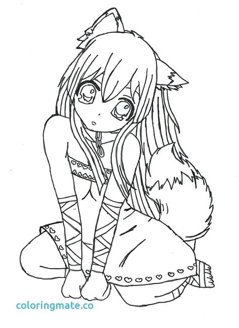 Anime Wolf Girl Coloring Pages at GetColorings.com | Free printable ...