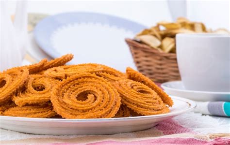 Snack Tradicional Indio Chakli Foto Premium