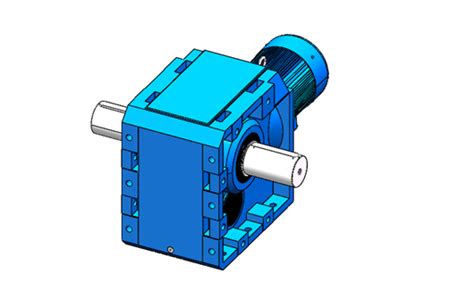 K系列底脚轴伸式安装螺旋锥齿轮减速机3d模型下载三维模型step模型 制造云 产品模型