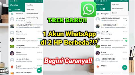 Cara Mudah Menautkan 1 Akun Whatsapp Di 2 HP Atau Lebih YouTube