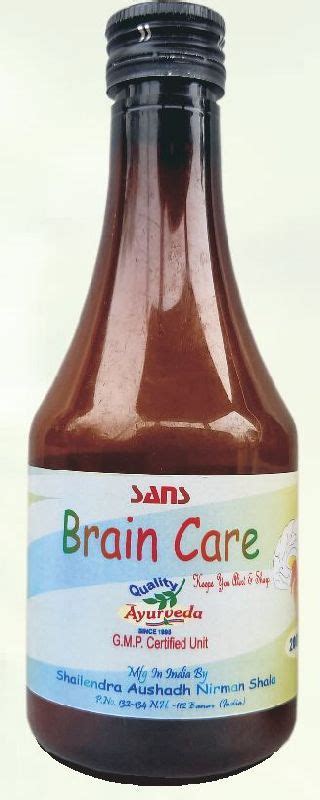 Brain Care Syrup Form Liquid Packaging Type Plastic Bottle At