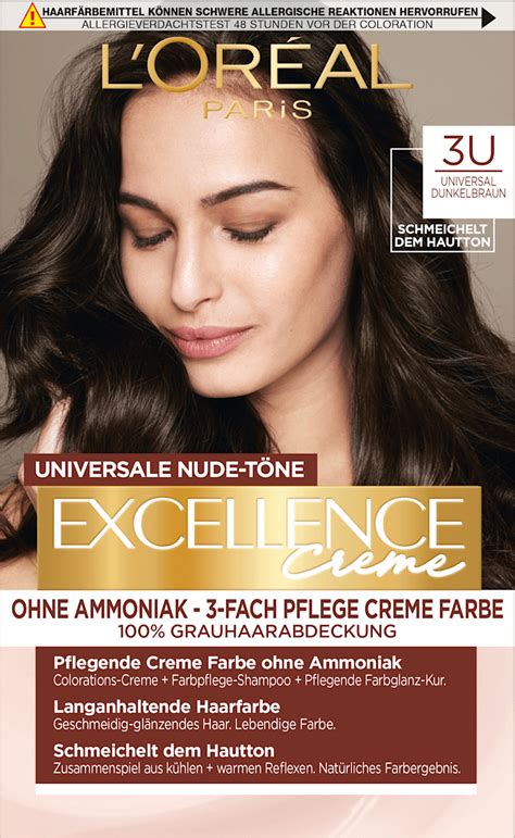 L ORÉAL PARiS EXCELLENCE Creme Haarfarbe Universale Nude Töne Nr U Universal Dunkelbraun