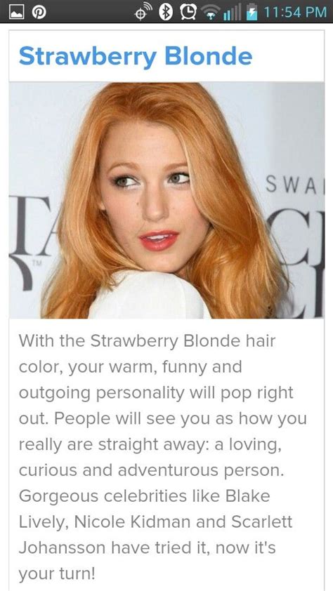 What Hair Color Best Suits You Strawberry Blonde Strawberry Blonde