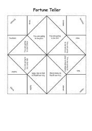 Fortune Teller Esl Worksheet By Mduranportillo