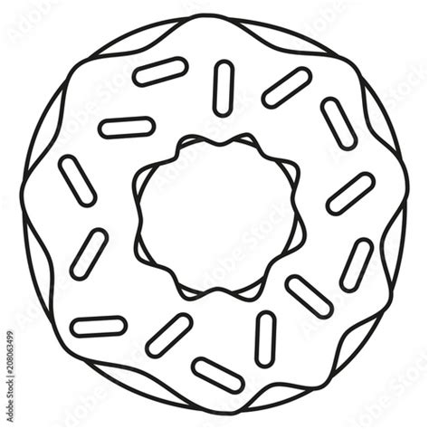 Sprinkle Donut Coloring Page