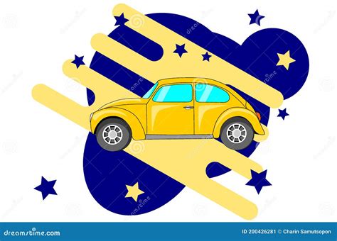 An Old Car Side View. Vector Illustrator | CartoonDealer.com #200426281