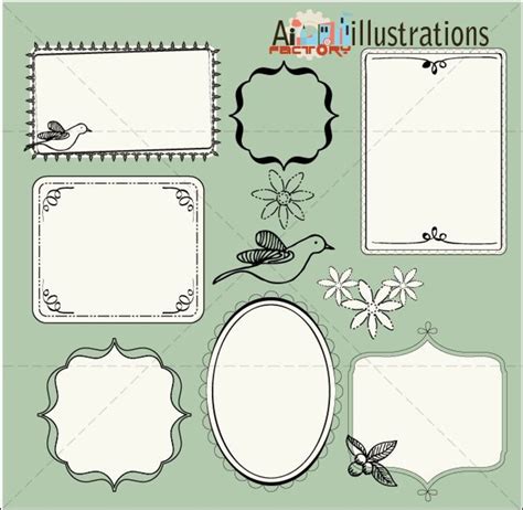 Frames Photoshop Brushes Frames PNG Frame Clipart Black and - Etsy