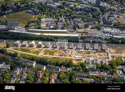 Luftbild Baustelle Kronprinzenviertel für Neubau von Wohnungen Am