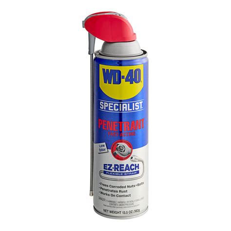 Wd 40 300486 Specialist 13 5 Oz Fast Acting Penetrant Spray With 8 E