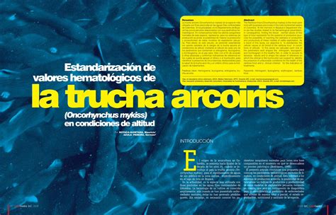 Pdf Estandarizaci N De Valores Hematol Gicos De Trucha Arco Iris