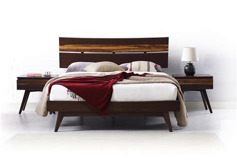 Bamboo King Platform Bedroom Set 5pcs W Caramelized Modern Sienna By