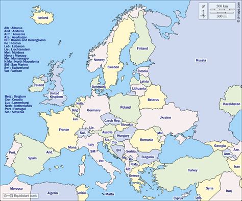 Pdf Cartina Politica Europa Da Stampare Formato A4 Mapa Politico De