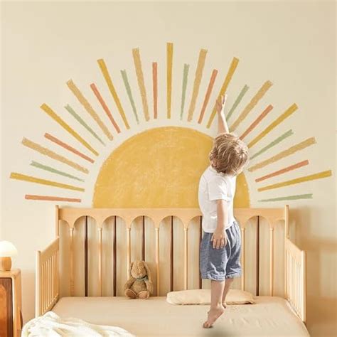 Wandtattoo Sonne Wandaufkleber Wandtattoo Kinderzimmer Regenbogen