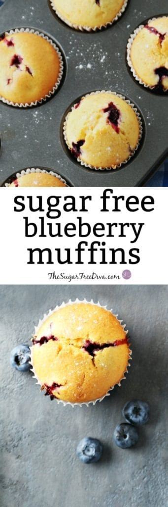 The Recipe for how to make Sugar Free Blueberry Muffins