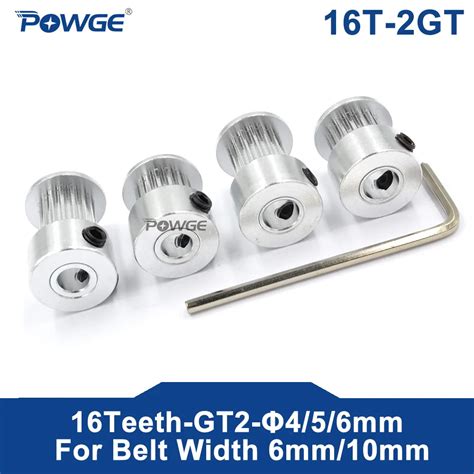 Powge Arc Poulie De Synchronisation Gt 16 Dents 2gt Alésage 4 5 6mm