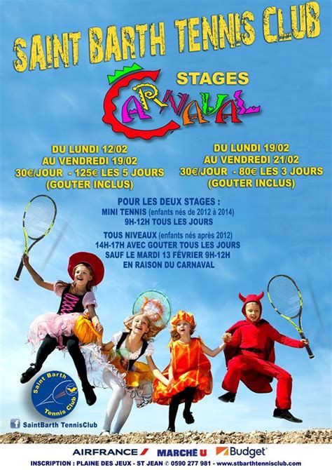 Stages Enfants Vacances De Carnaval Saint Barth Tennis Club