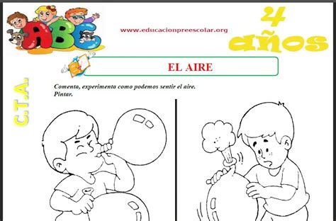 Fichas Del Aire Para Niños De 4 Años — Educación Preescolar