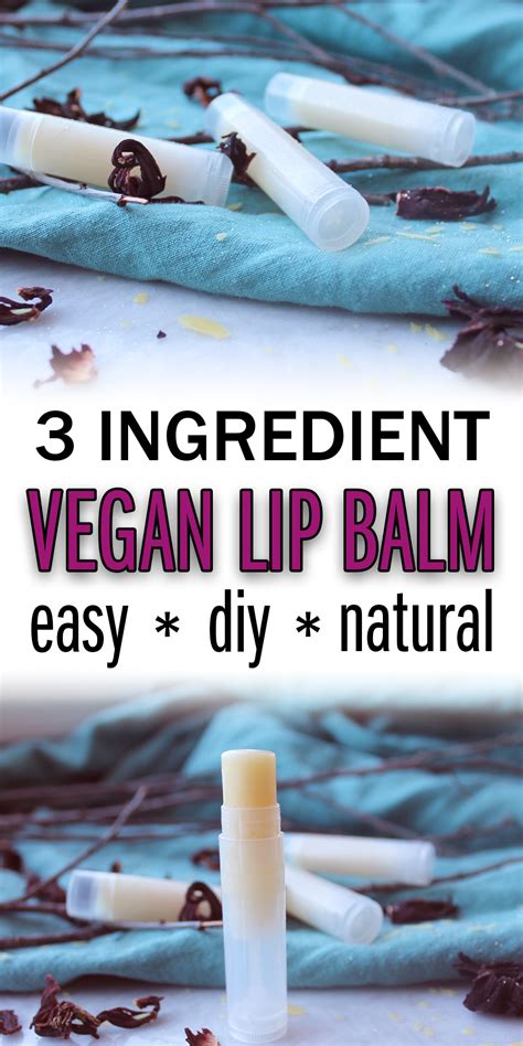 Diy Vegan Lip Balm 3 Ingredient Healing Lip Balm Recipe Vegan Lip