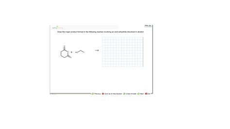 Draw The Major Product Formed In The Reaction Involving An Acid Anhydride Dissolved In Alcohol