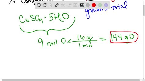 Solved Determine The Percentage Composition Of Each Of The Atoms In Cuso4 5h2o