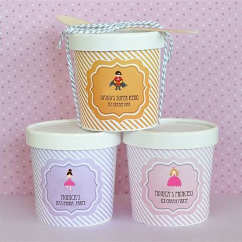 Personalized Birthday Ice Cream Pint Containers