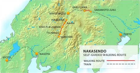 Nakasendo Self Guided Walking Route Map Japan Explore Japan Walking