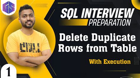 Delete🧽 Duplicate Rows From Table📑 Sql Interview Preparation Sql