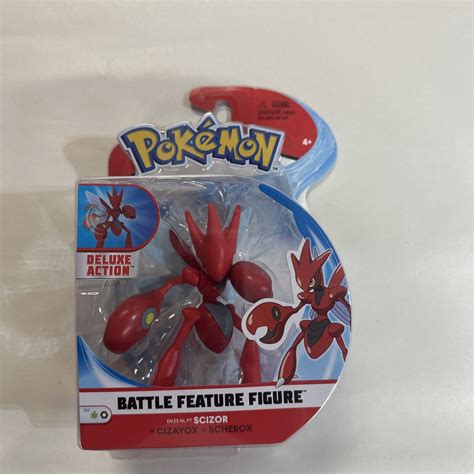 Mavin POKEMON SCIZOR BATTLE FEATURE FIGURE DELUXE ACTION BRAND NEW