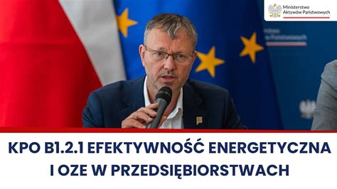 Spotkanie w sprawie inwestycji KPO B1 2 1 Efektywność energetyczna i