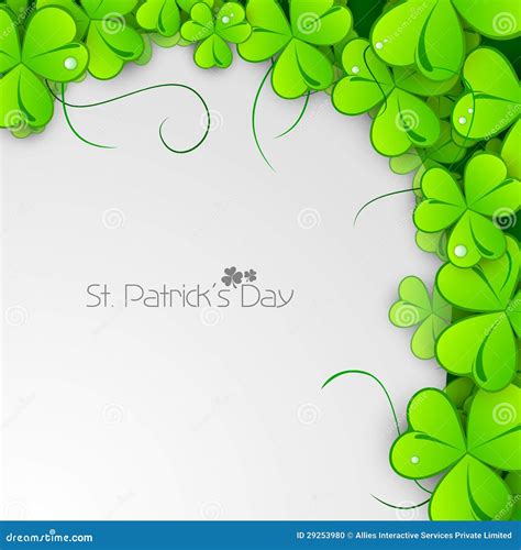 Irish Shamrock Leaves Background Stock Illustration Illustration Of