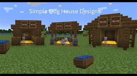 How To Build 3 Simple Dog House Minecraft Youtube