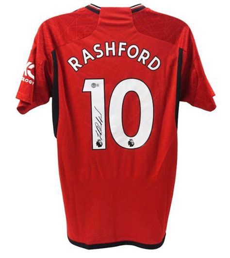 Marcus Rashford Signed Manchester United Jersey Beckett Pristine