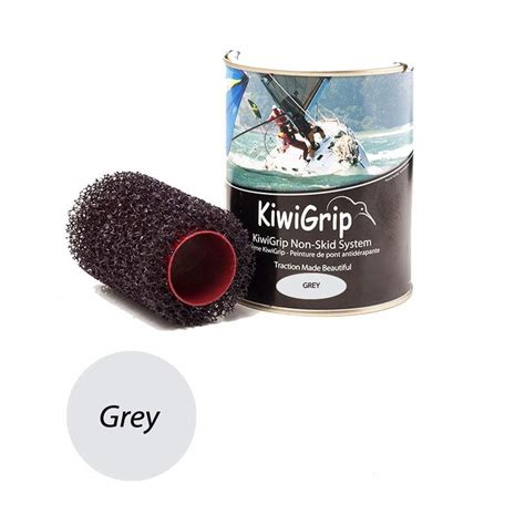 Kiwigrip Grey 1 Liter Can And 4 Brush Bundle Kg 101 21r Fristchioceshop