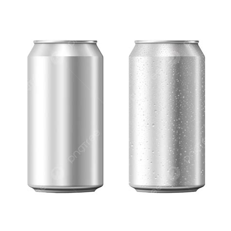 Realistic Cans Aluminium With Water Drops For Mock Up Soda Can Mock Up