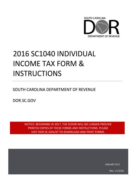 2017 Form Sc Sc1040 Iit Book Fill Online Printable Fillable Blank