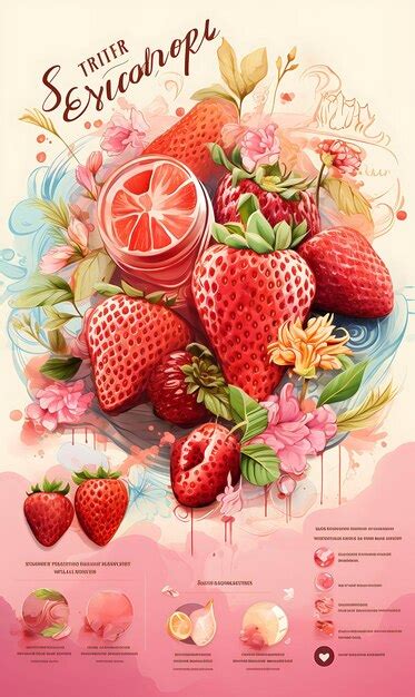 Premium Photo Scene Of Fresh Strawberry Brandy With A Vibrant And