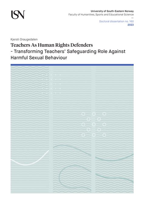 Pdf Teachers As Human Rights Defenders Transforming Teachers