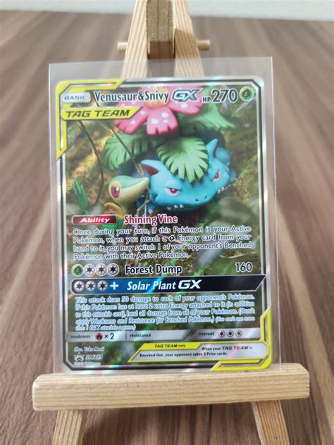 Mavin Venusaur Snivy Tag Team GX Alternate Full Art Promo SM229