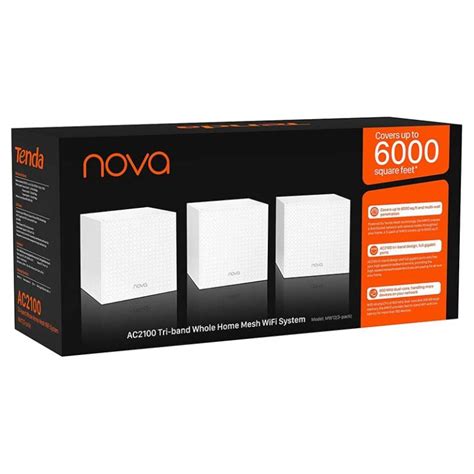 Tenda Nova MW12 AC2100 Tri Band Wireless And Ethernet Whole Home Mesh