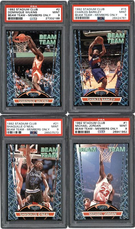 1992 Stadium Club Basketball Beam Team Members Only PSA 9 Complete