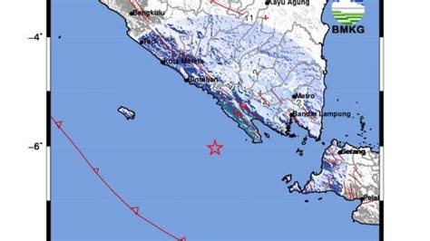 Gempa Bumi 5 Magnitudo Guncang Pesisir Barat Lampung Getaran Terasa Di