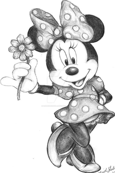 Mickey Mouse And Minnie Mouse Pencil Drawings