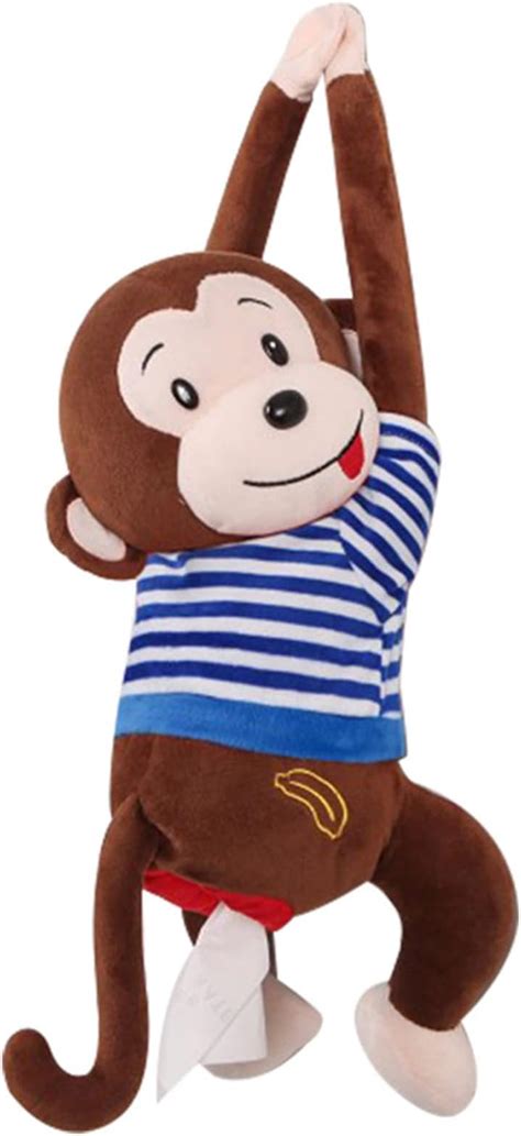 Amazon Dameing Cartoon Monkey Tissue Holder For Car Creative Plush