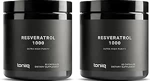 Amazon Toniiq Ultra High Purity Resveratrol 1000mg Supplement 98