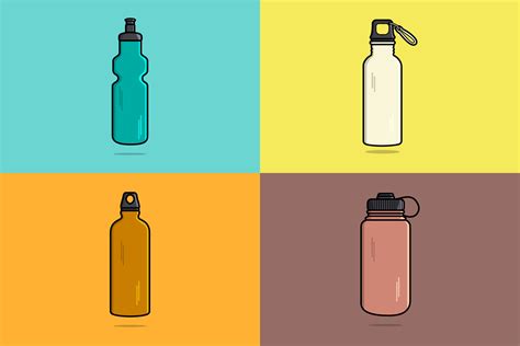 Set Of Water Bottle Vector Illustration Graphic By Ahsanalvi · Creative Fabrica